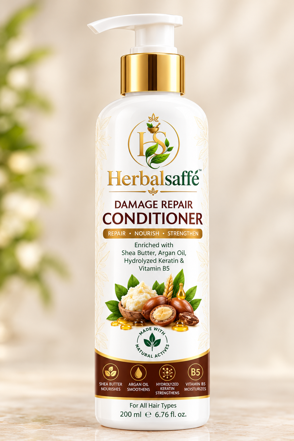 DAMAGE REPAIR CONDITIONER WITH ENRICHED WITH SHEA BUTTER AGRAN OIL KERTAIN & VITAMIN B5 200ML