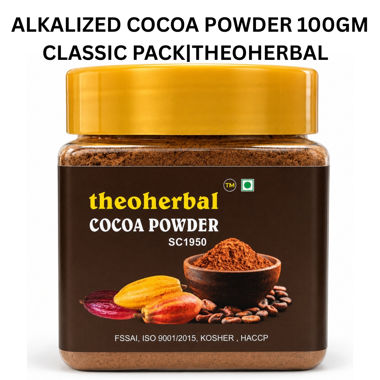 Theoherbal alkalized unsweetened cocoa powder