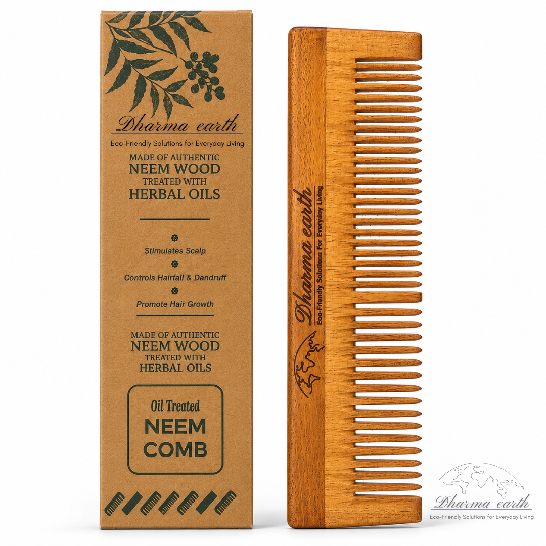 DE NEEM WOOD DUAL TOOTH COMB