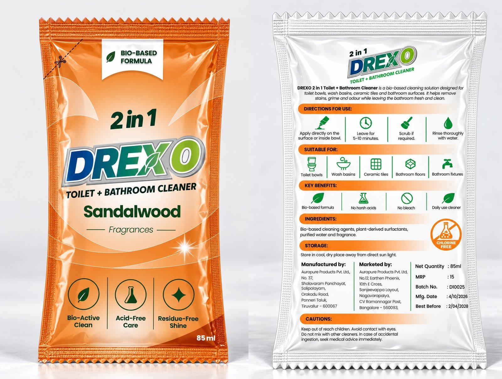 Drexo Sandal Toilet Cleaner - 85ML