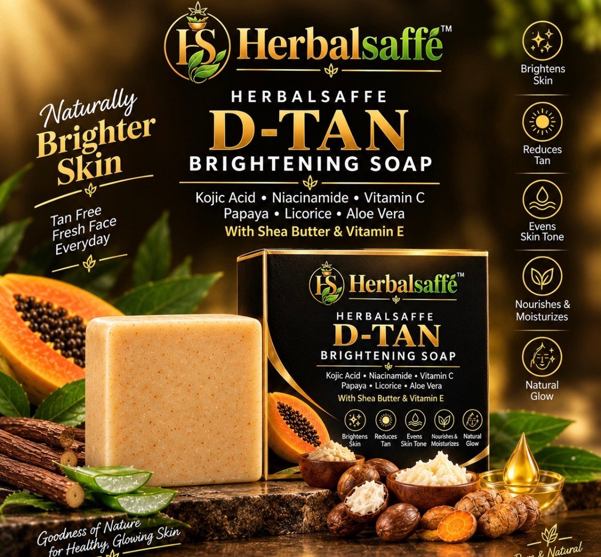 HERBAL SAFFE D TAN BRIGHTENING SOAP 125Gm