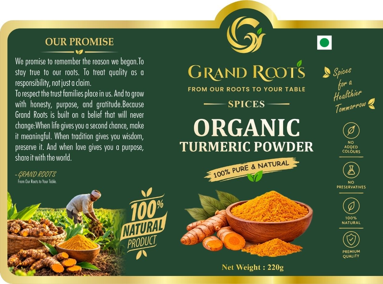 ORGANIC TURMERIC POWDER - 220 gm