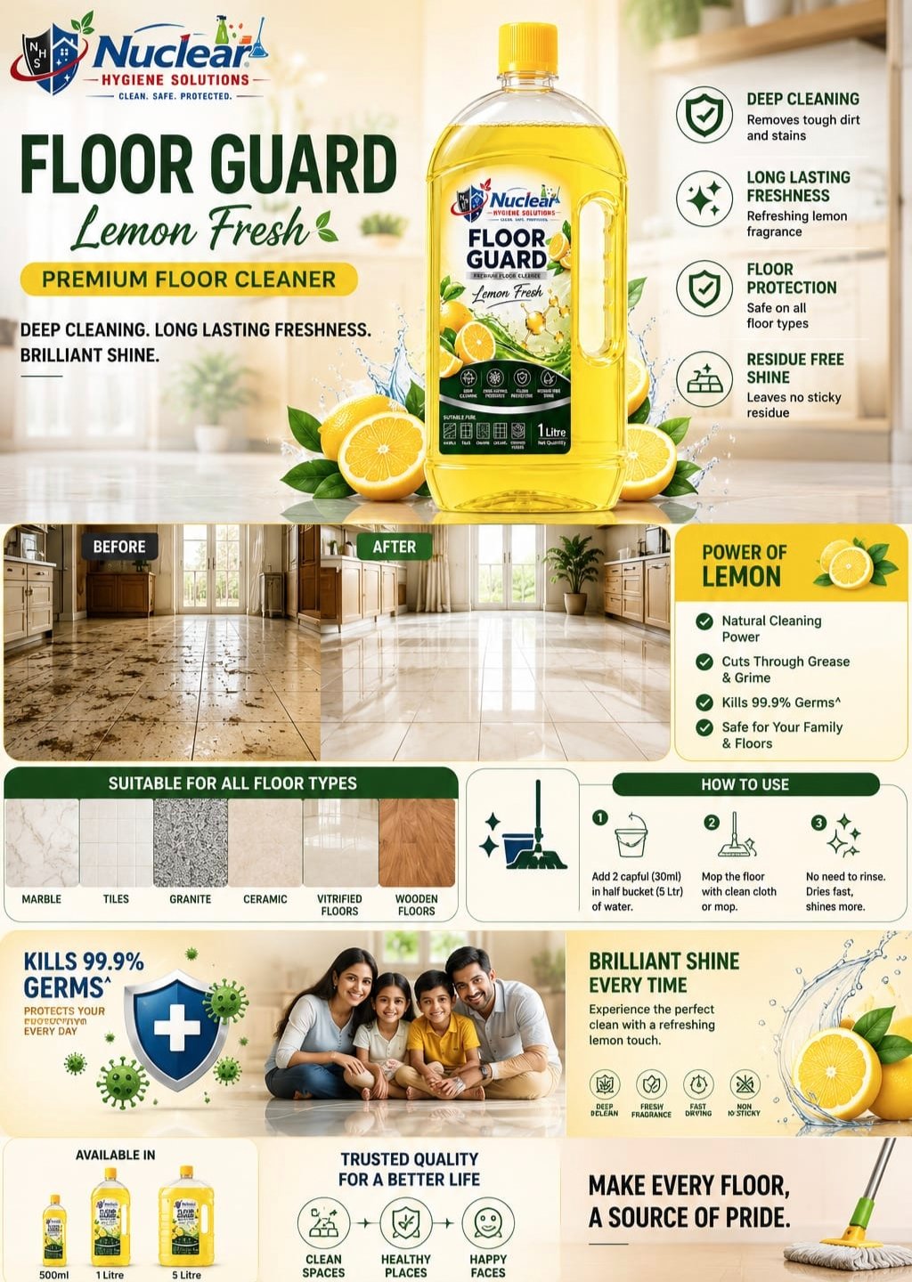 Nuclear Floor Lemon Fresh Floor Cleaner