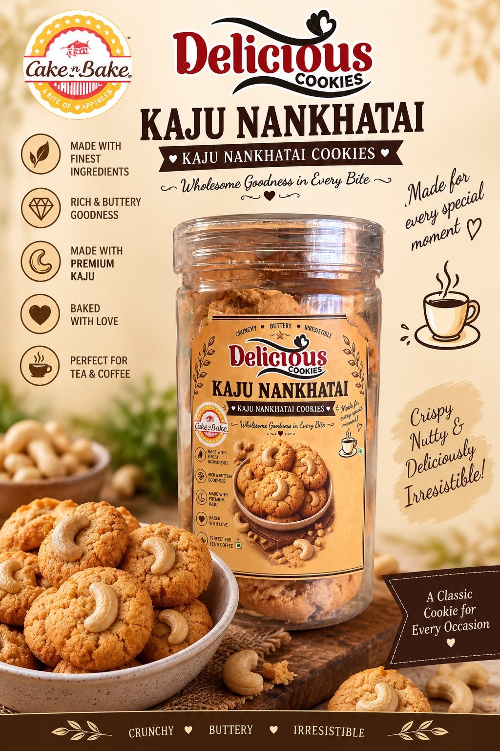 kaju nankhataijarcookies225gms