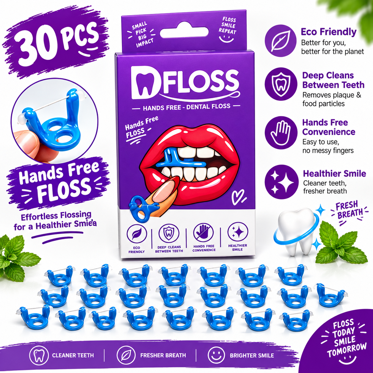 DFLOSS 30 PCS PURPLE 2