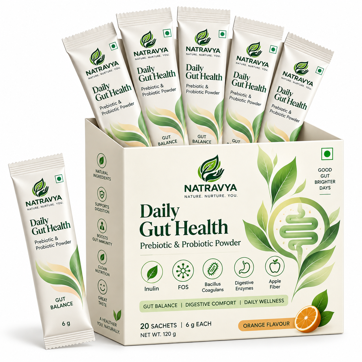 Daily Gut Health Prebiotic and Probiotic Powder