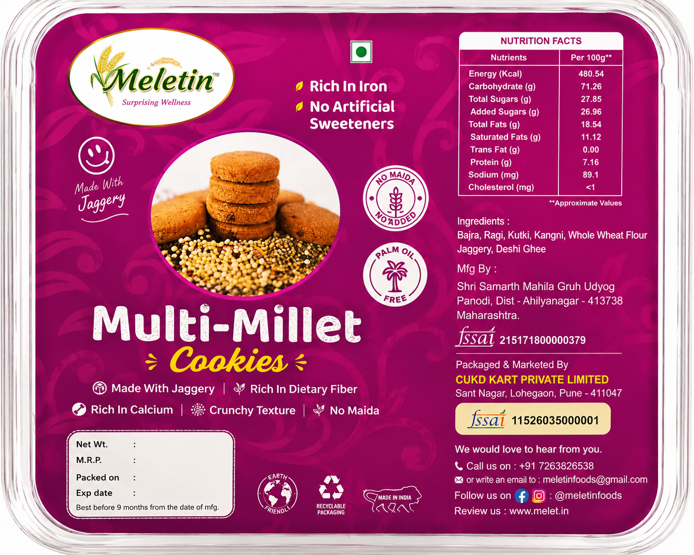 Multi Millet Cookies
