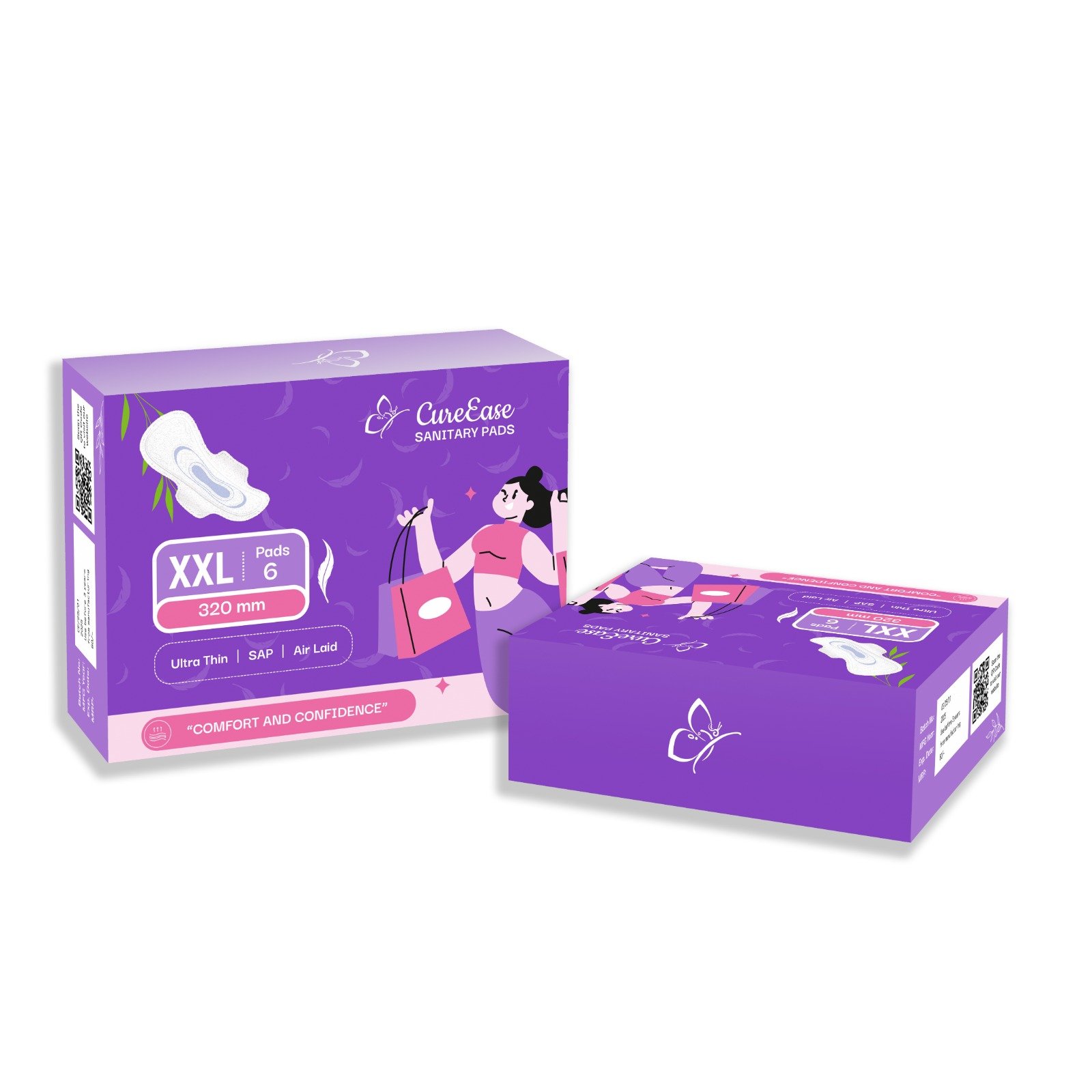 Ultra-Thin Premium Sanitary Pads with Wooden Pulp Core- XXL