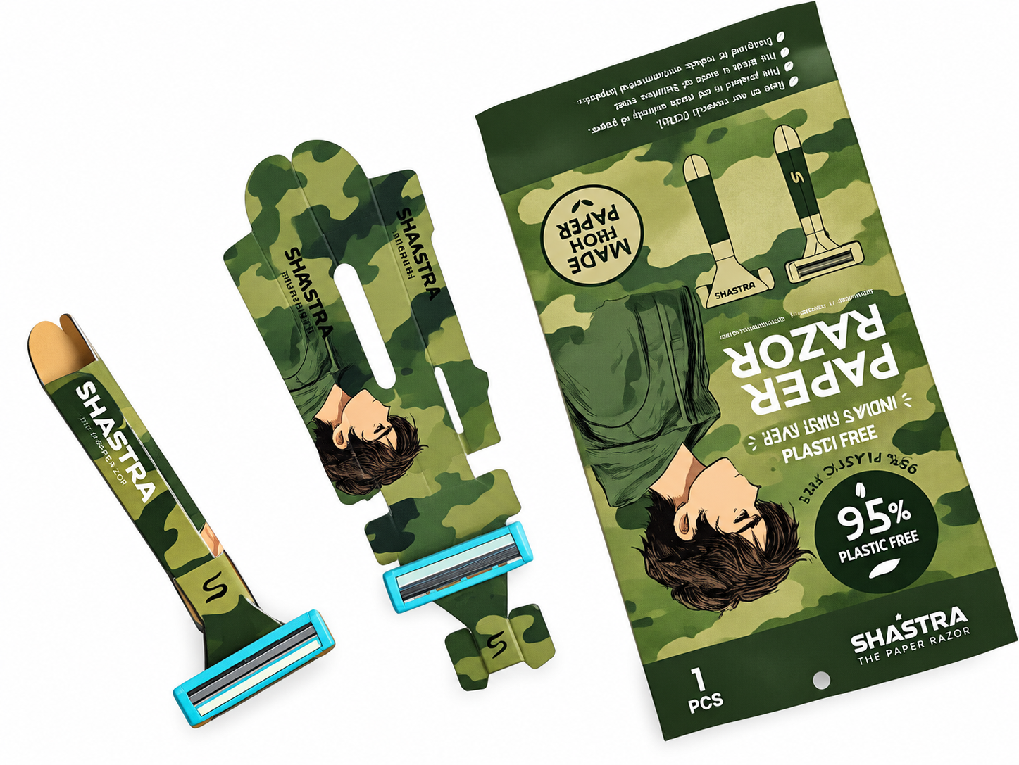 shastra paper razor GREEN BOY COLOR